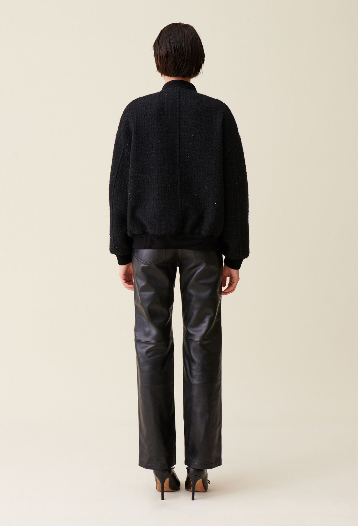 Bomber tweed negro