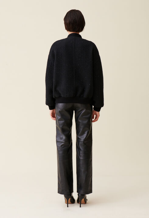 Bomber tweed negro