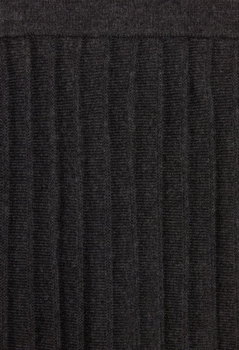 Falda corta plisada gris jaspeado