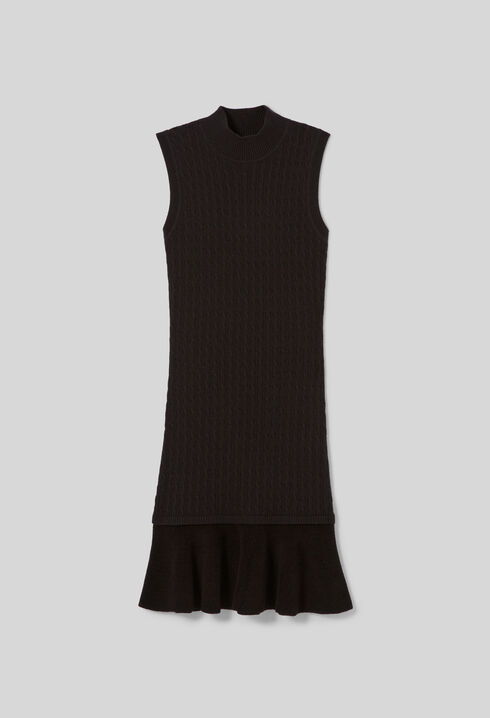 Vestido de punto con cuello alto