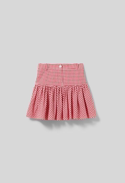 Falda corta de cuadros vichy