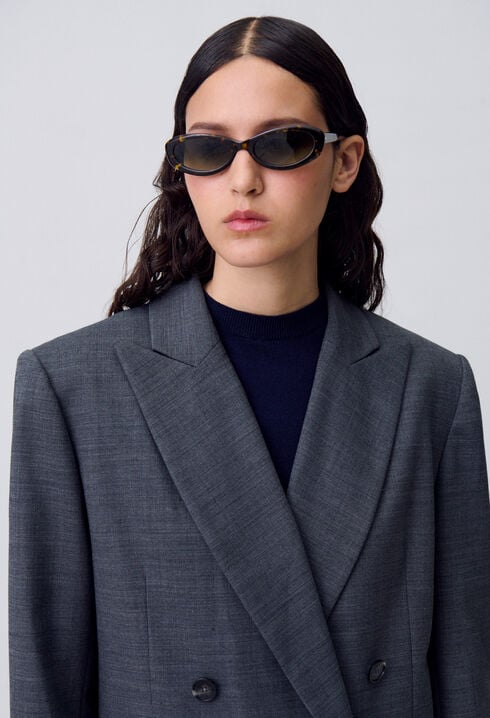 Chaqueta cruzada de traje