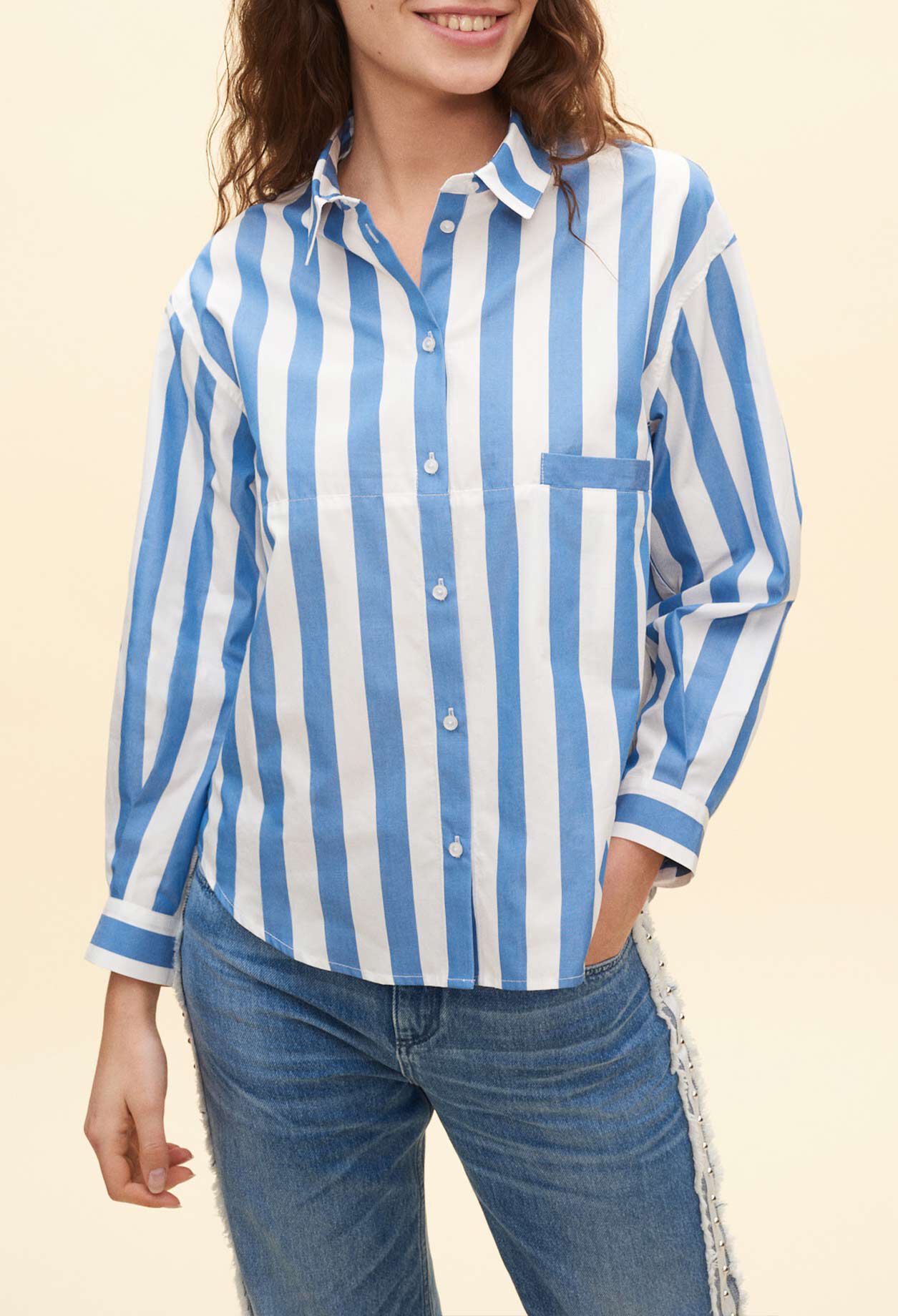 Camisa amplia de rayas