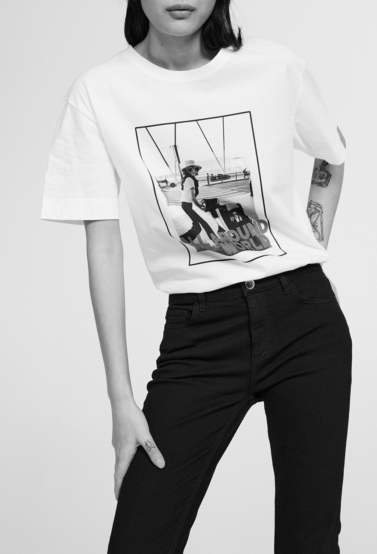Camiseta serigrafiada de algodón bio