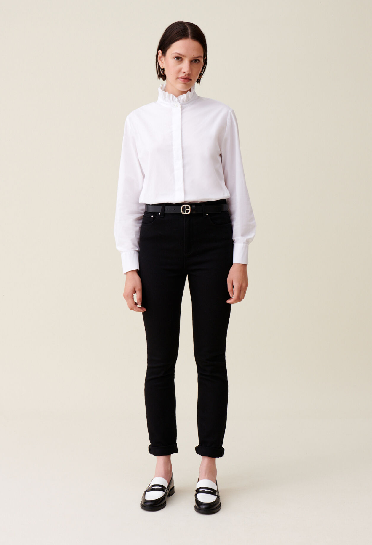 Camisa cuello volante online