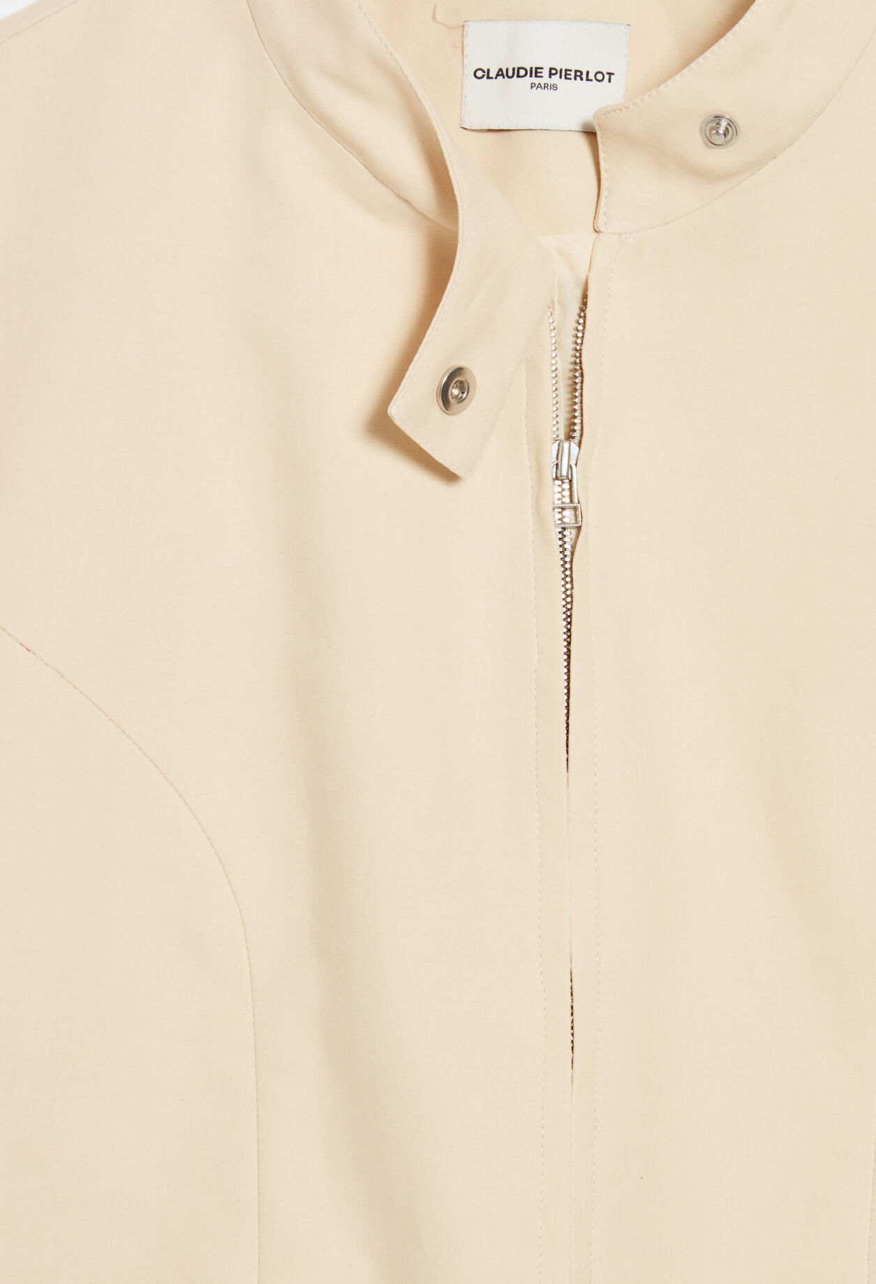 Cazadora biker beige claro