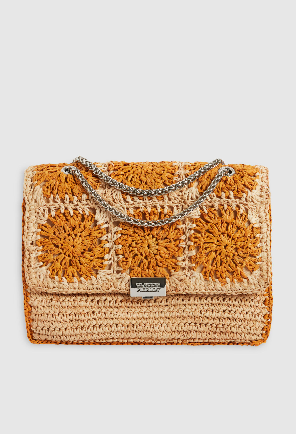 Bolso de rafia mimosa