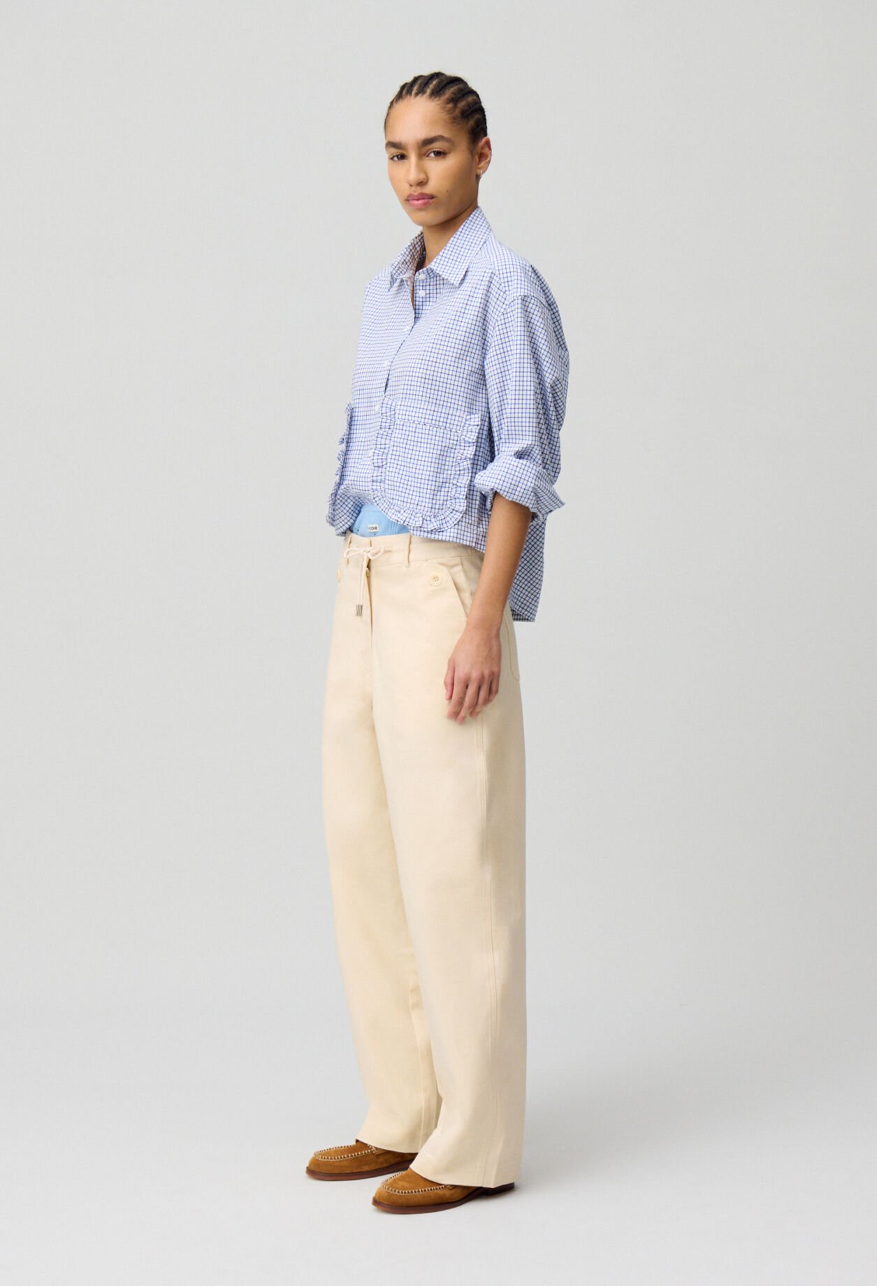Camisa de cuadros con bolsillos