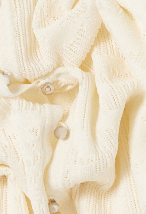 C&aacute;rdigan de punto con flores