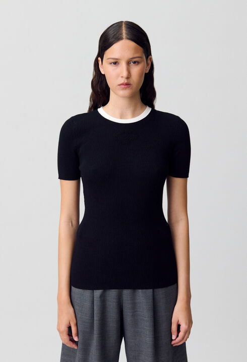 Camiseta de punto fino