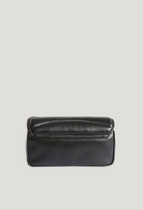 Bolso Angelina de cuero negro acolchado