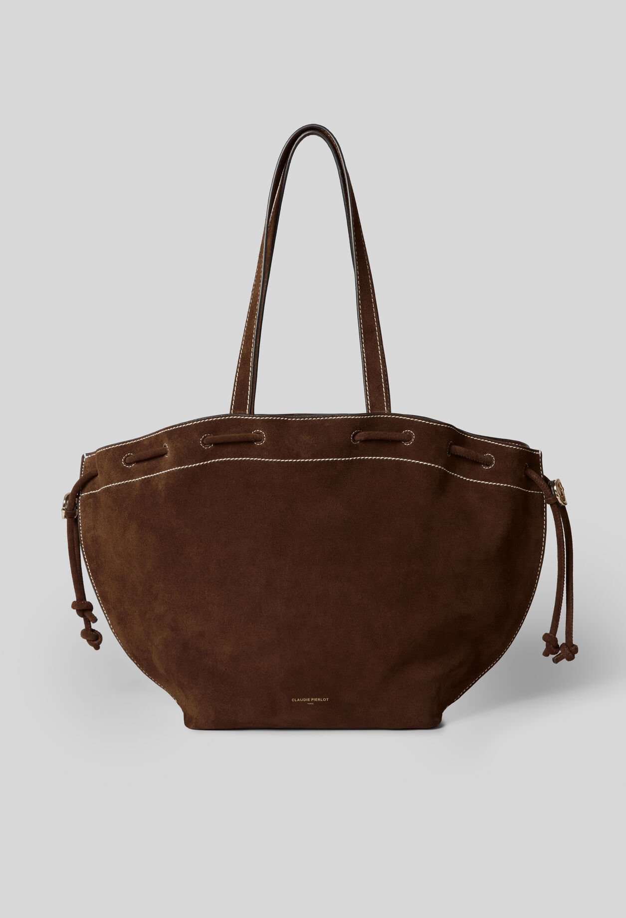 Bolso tote de cuero de ante
