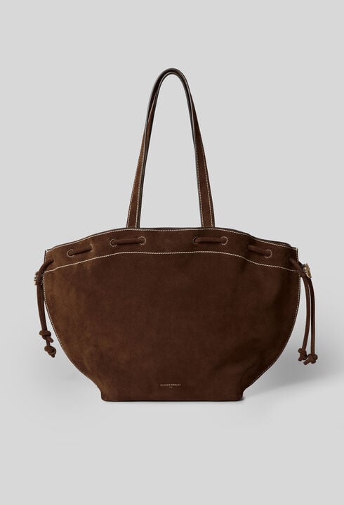 Bolso tote de cuero de ante