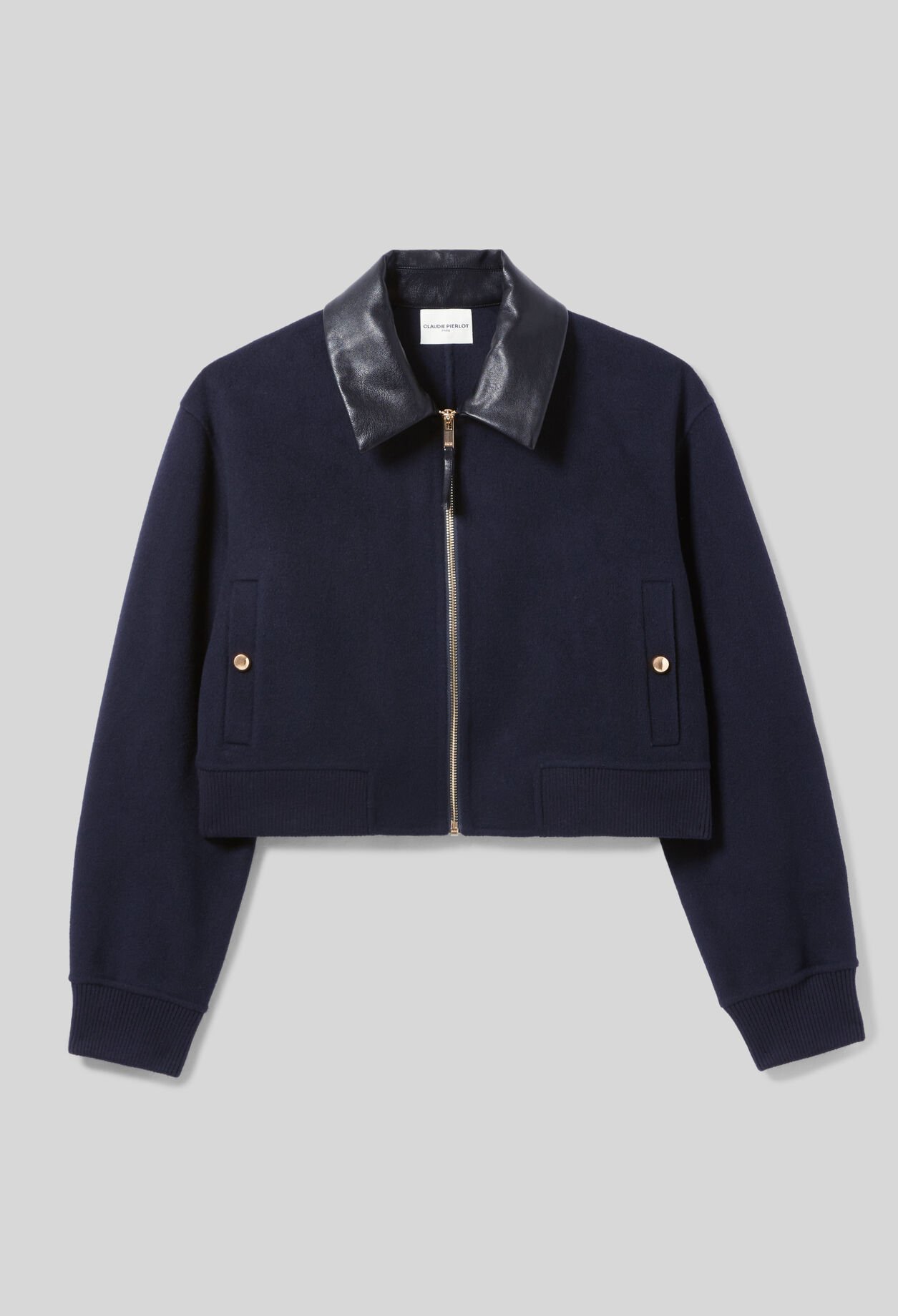 Chaqueta de lana con cuello