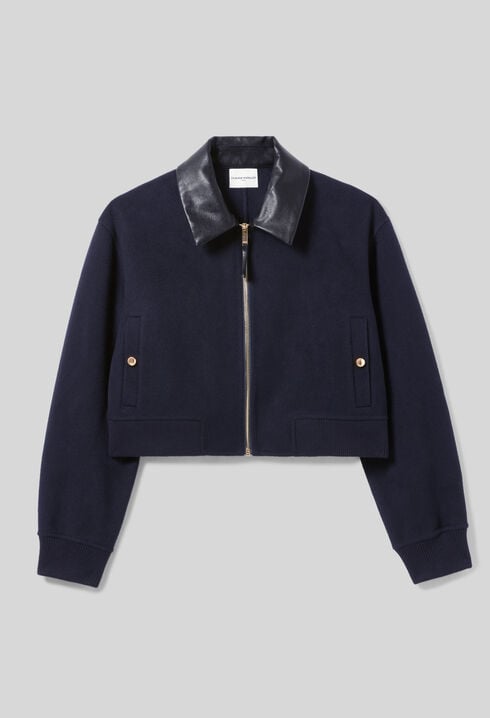 Chaqueta de lana con cuello