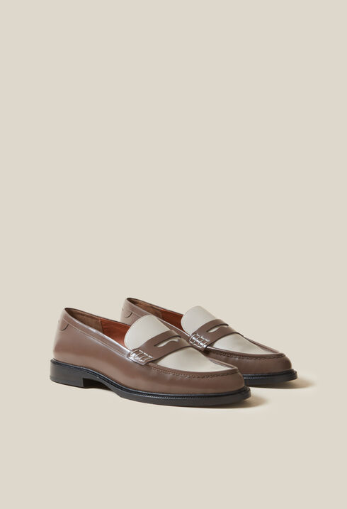 Mocasines bicolor charol