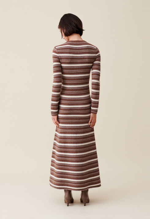 Vestido de lana a rayas