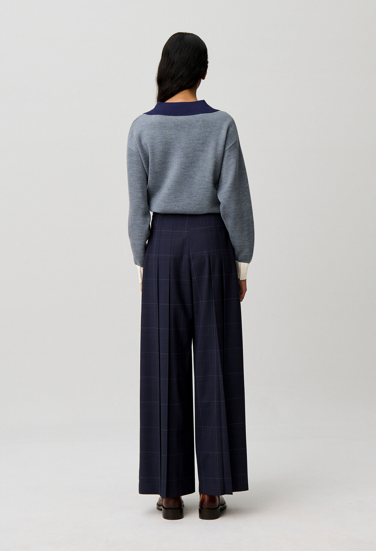 Pantal&oacute;n ancho de cuadros