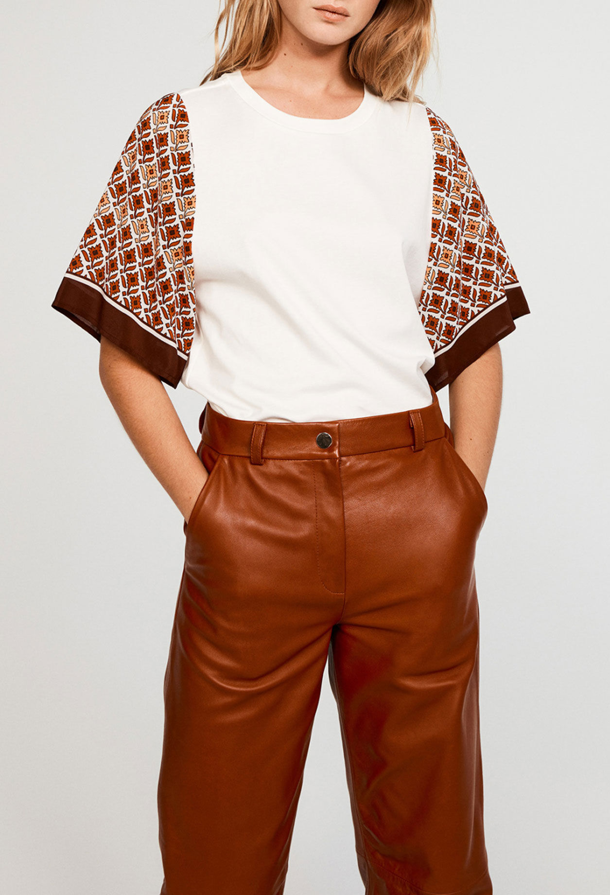Camiseta bimaterial