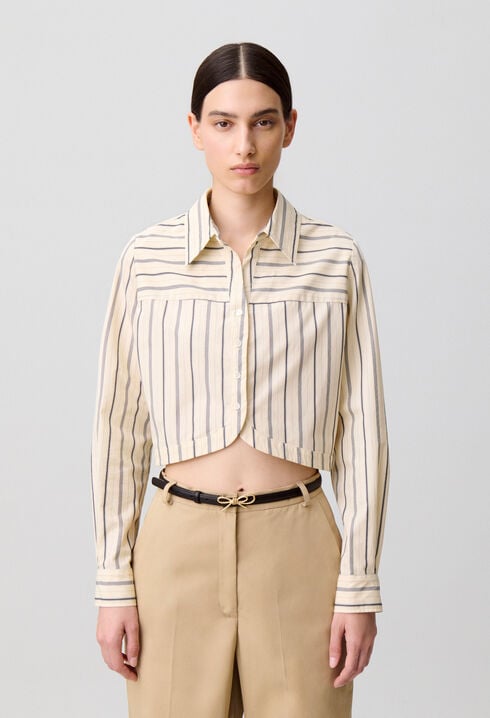 Camisa a rayas de popel&iacute;n