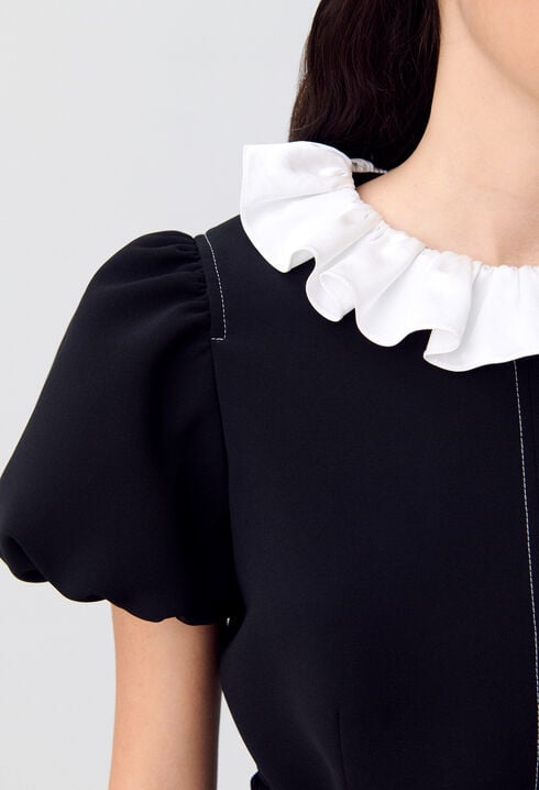 Vestido corto con cuello