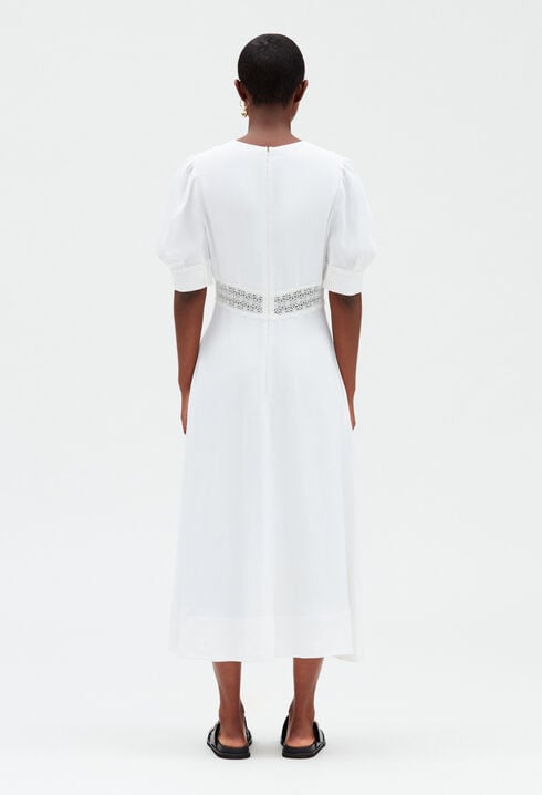 Vestido midi bordado