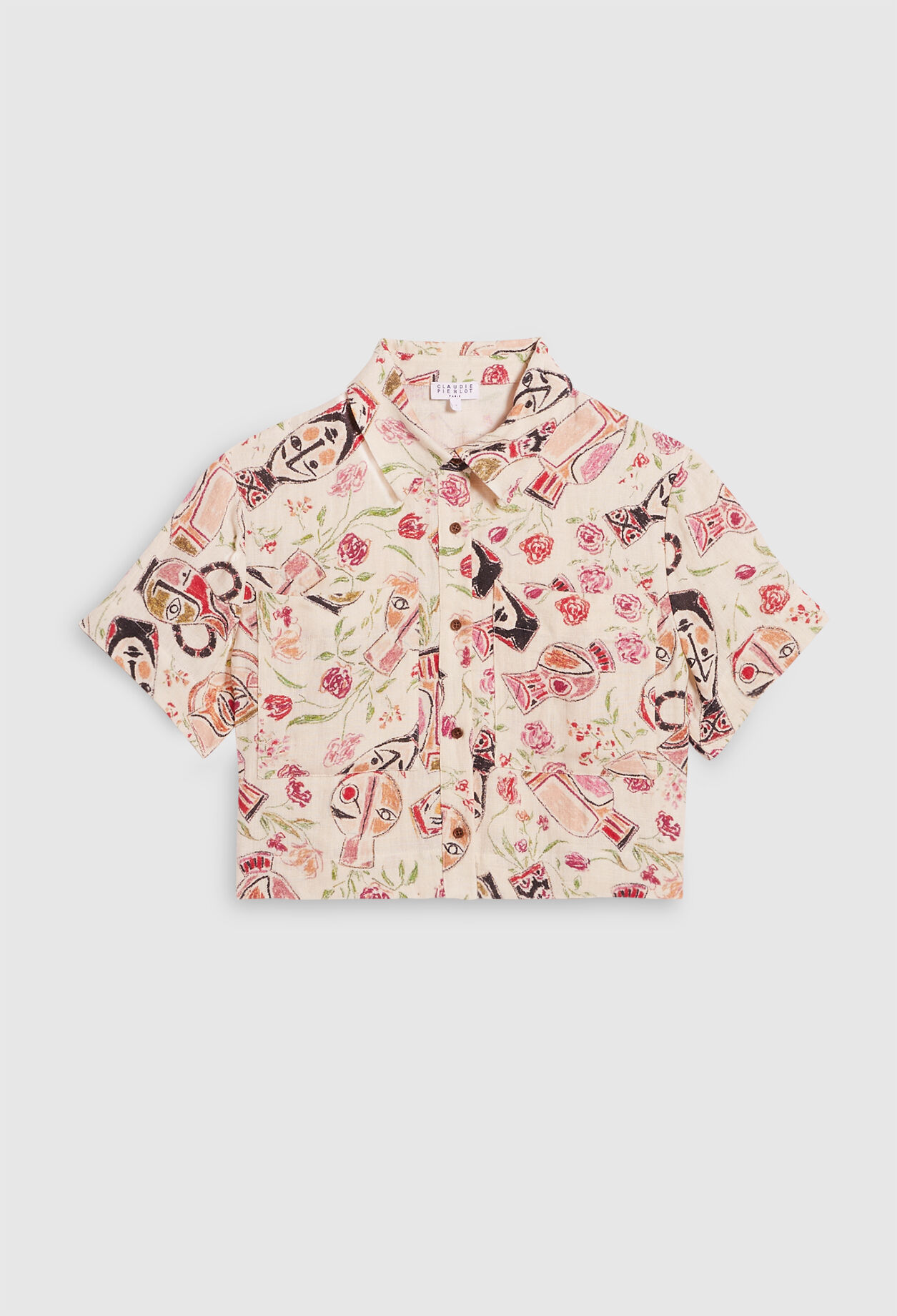 Camisa corta estampada