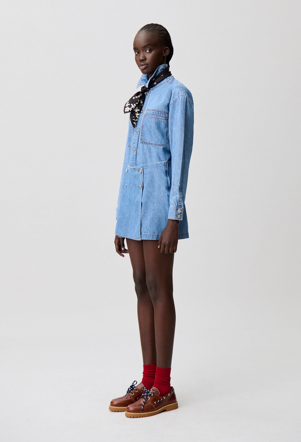 Falda pantal&oacute;n denim