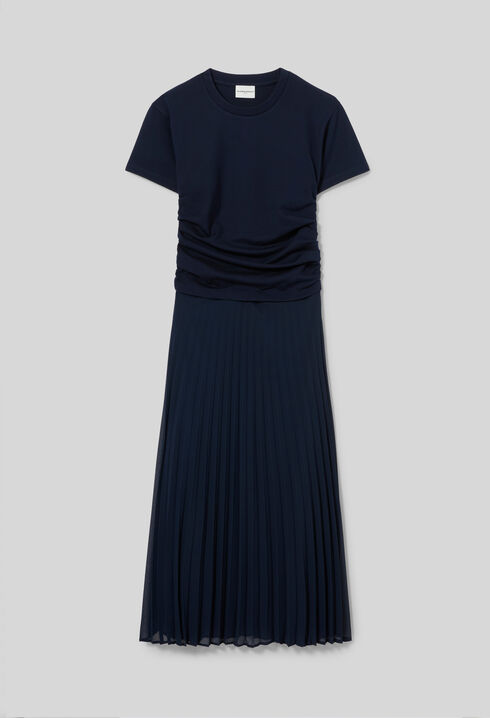 Vestido bimateria trampantojo