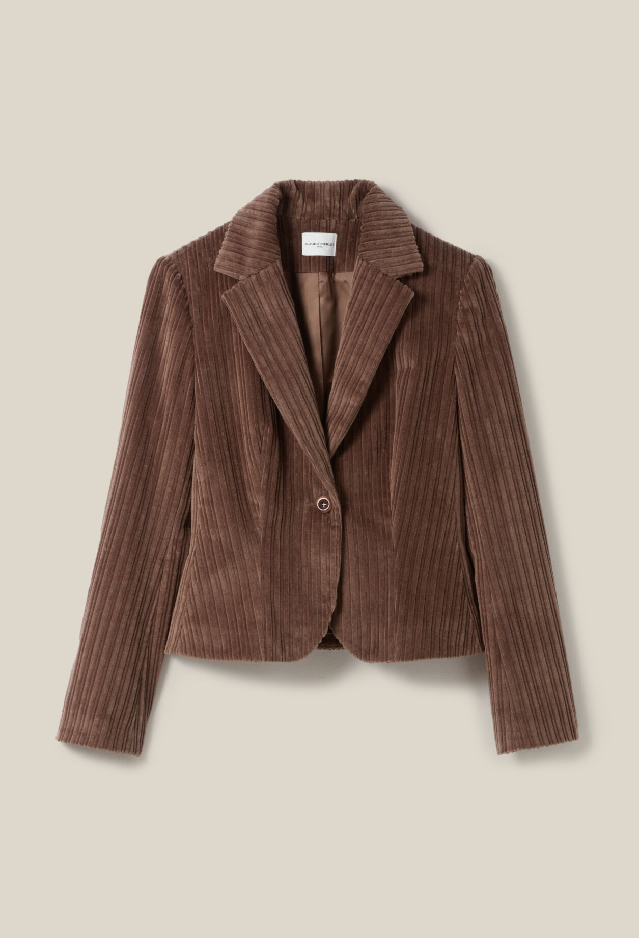 Chaqueta de terciopelo ajustada