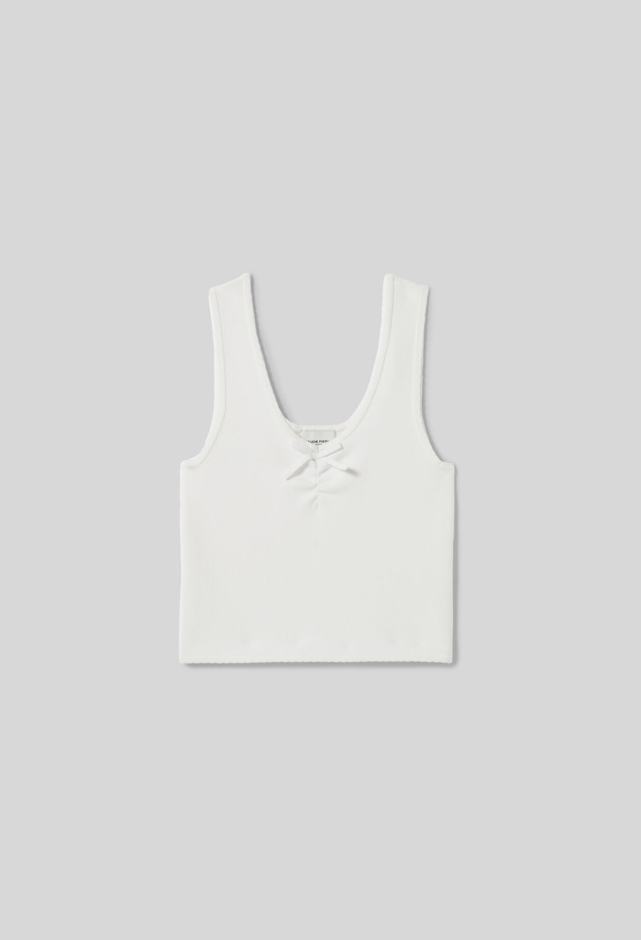 Top de punto cuello redondo
