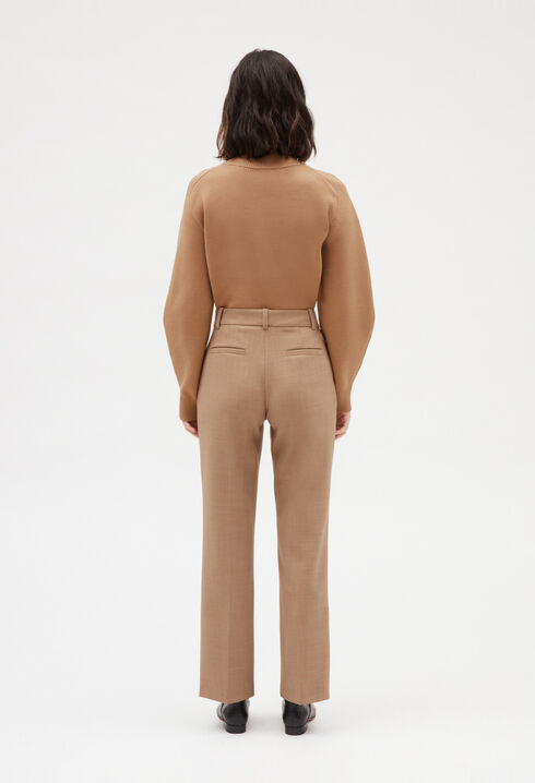 Pantalón de traje en beige