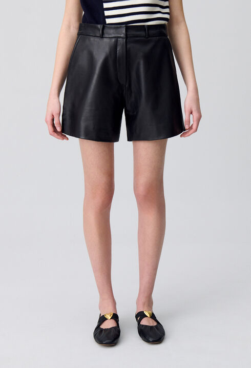Shorts de piel negros 