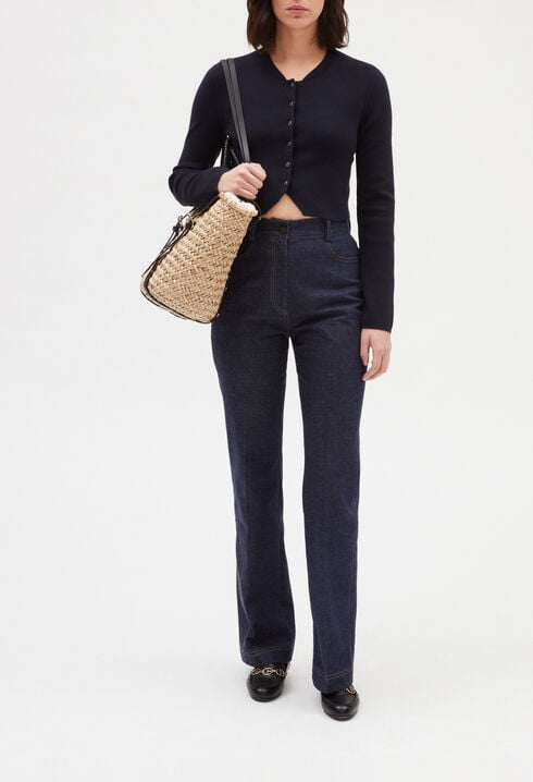 Cárdigan corto de manga larga