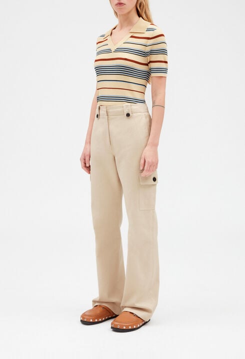 Pantalón cargo beige