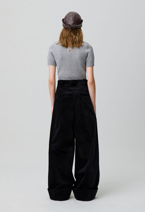 Pantalón amplio de terciopelo