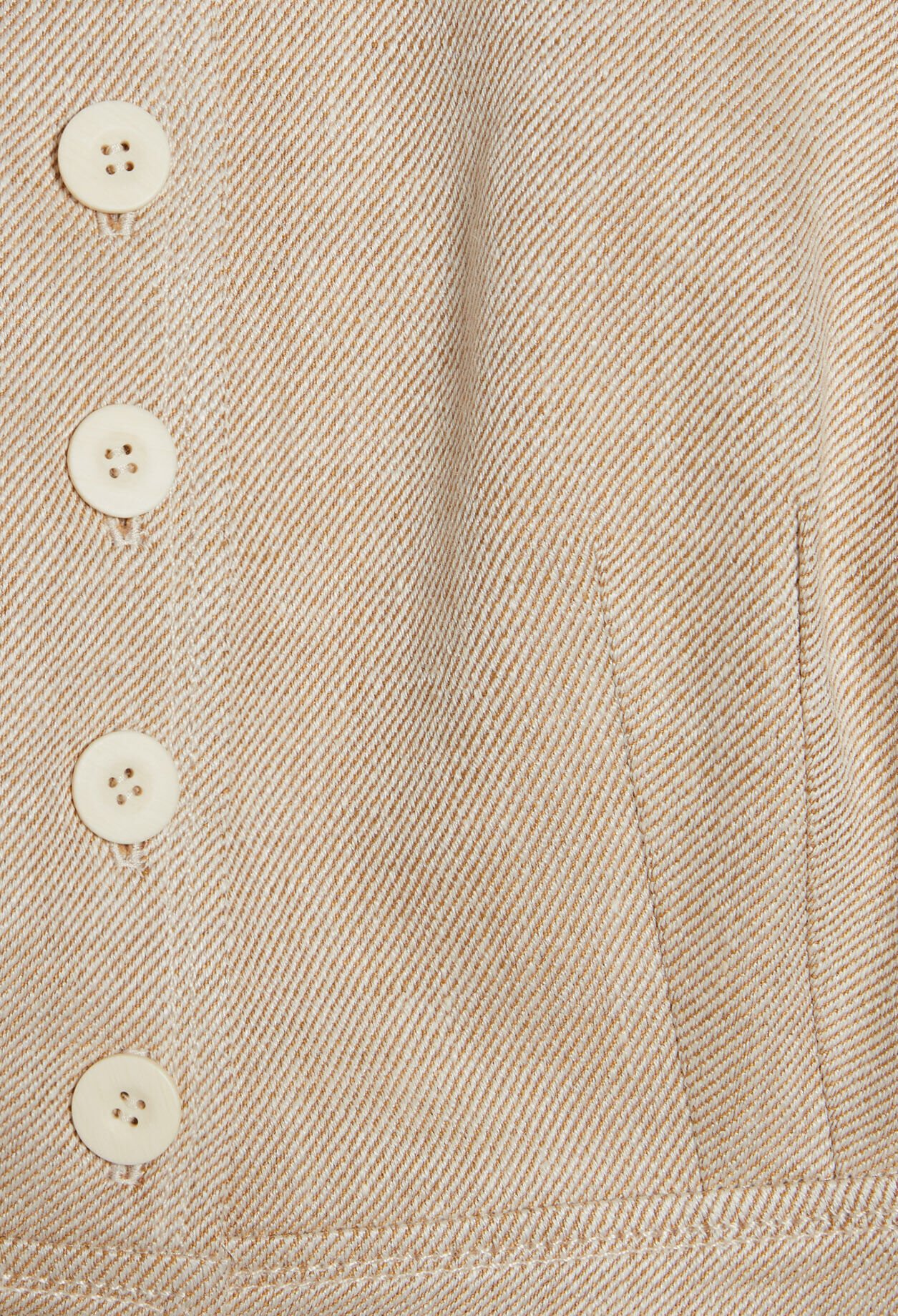 Top beis corto de lino