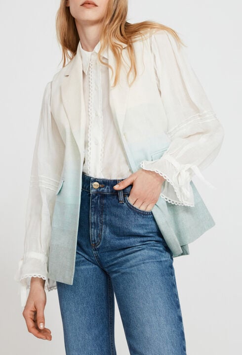 Chaqueta sastre dos tonos sin mangas