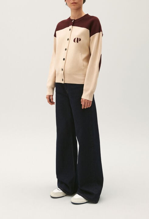 Cárdigan Minimum bicolor de punto