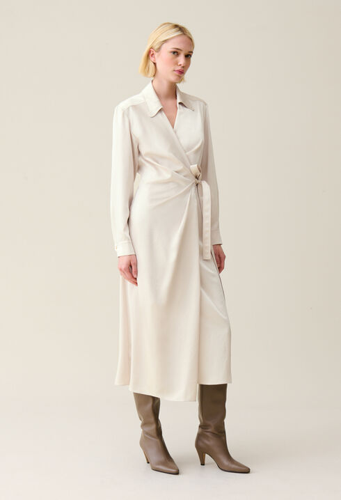 Vestido midi cruzado