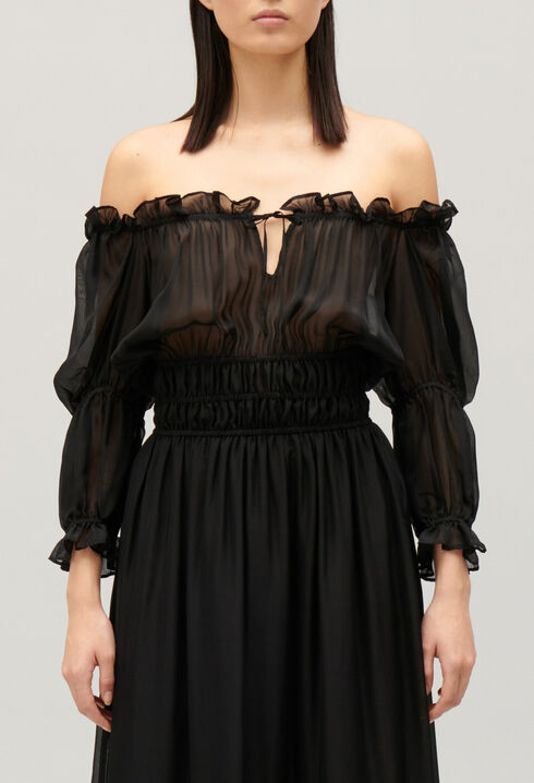 Vestido largo en negro