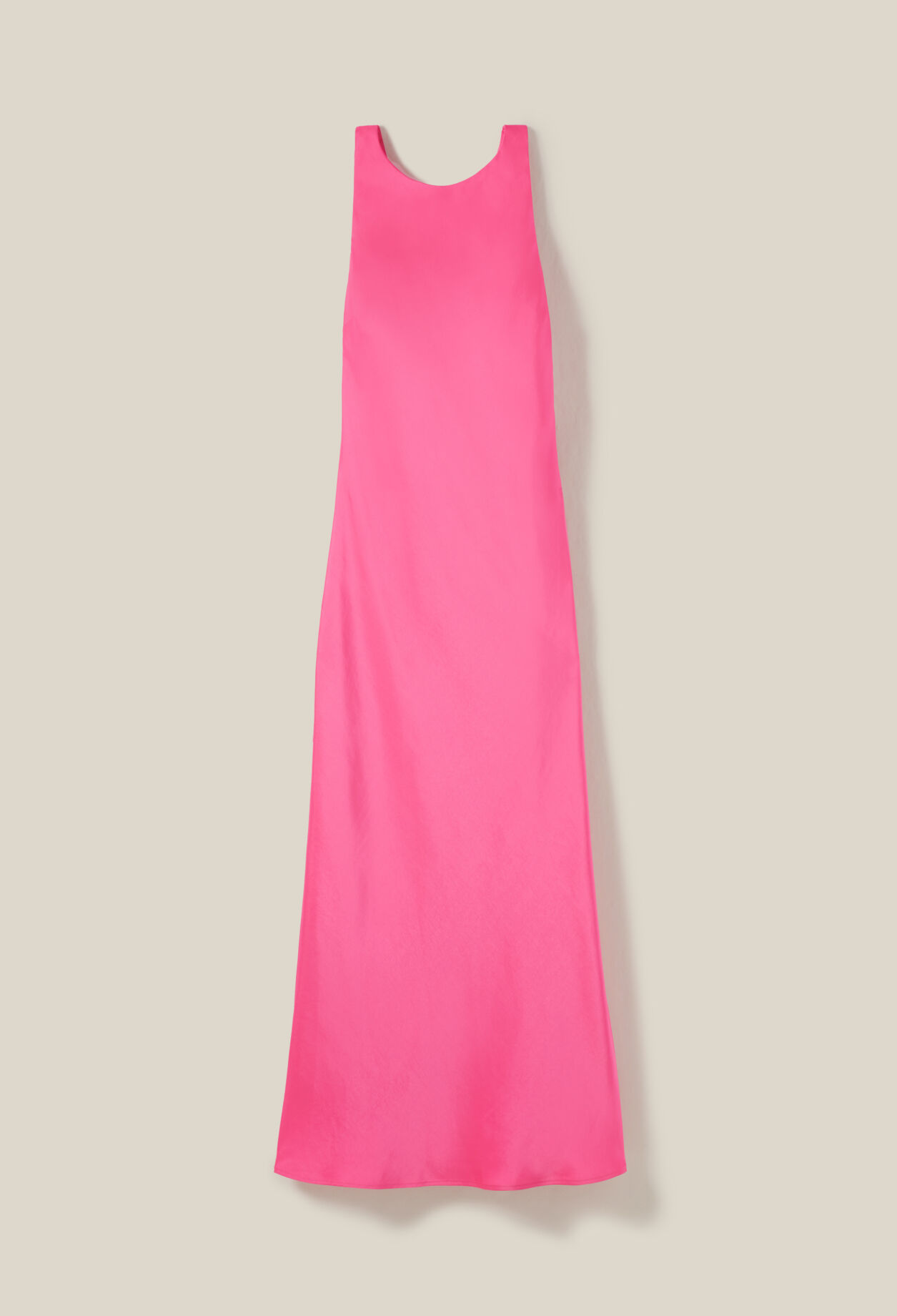 Vestido largo de raso