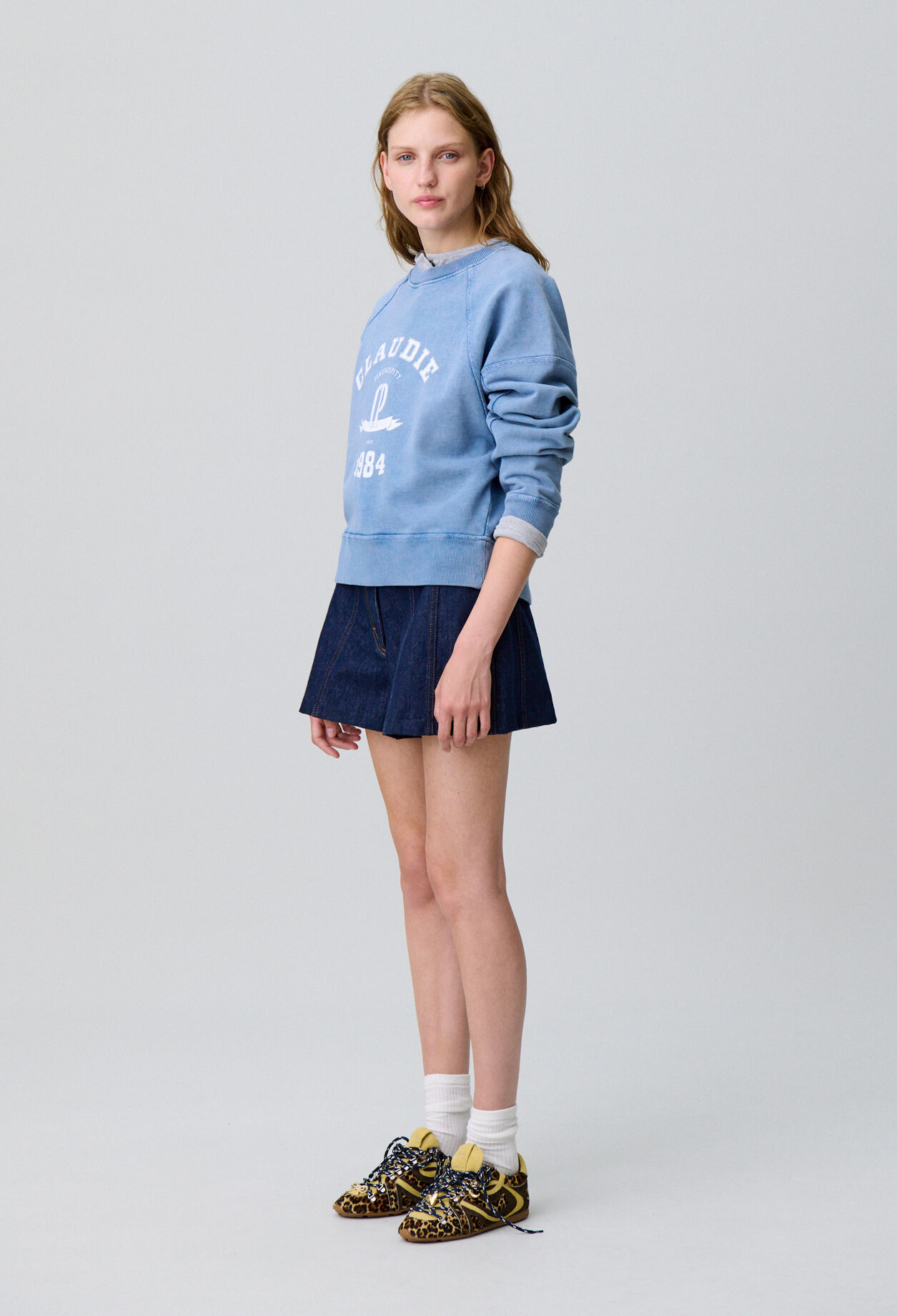 Sudadera de algodón efecto lavado