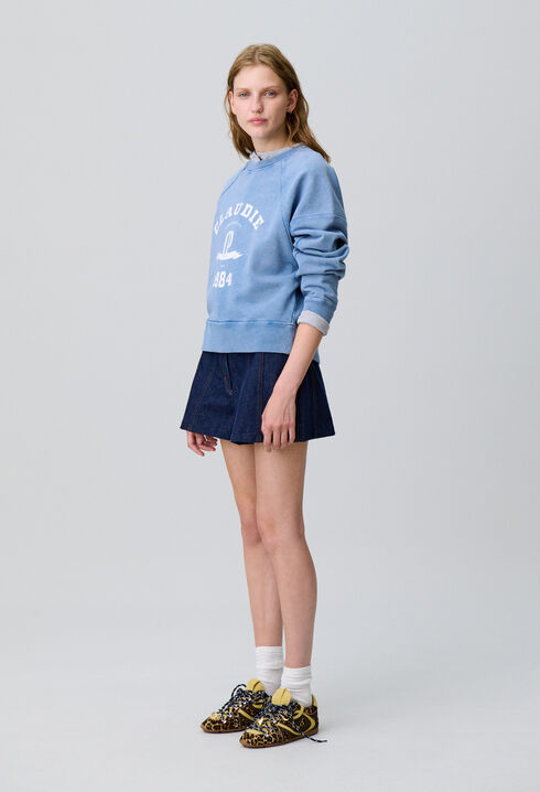 Sudadera de algodón efecto lavado