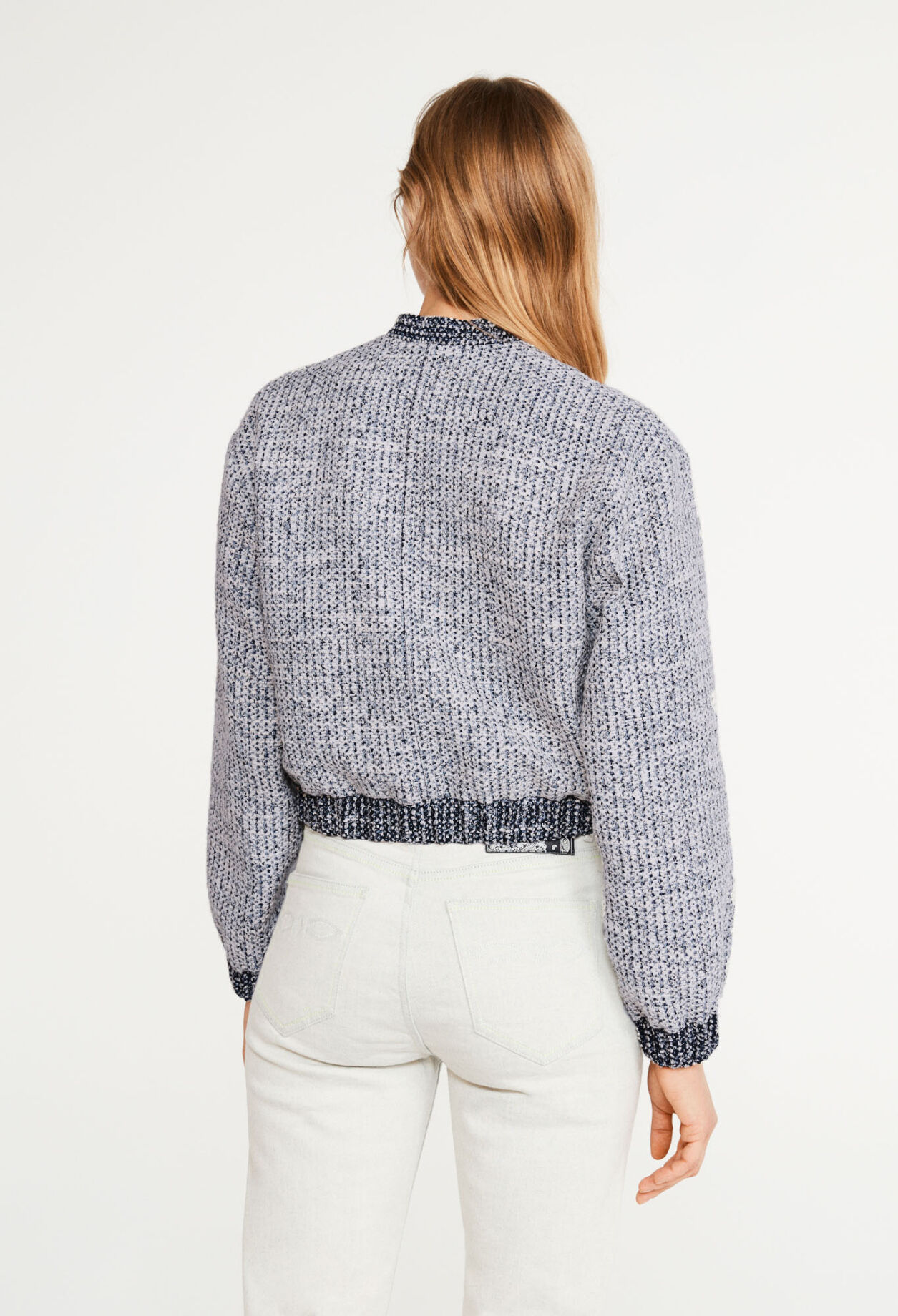 Chaqueta bomber de tweed