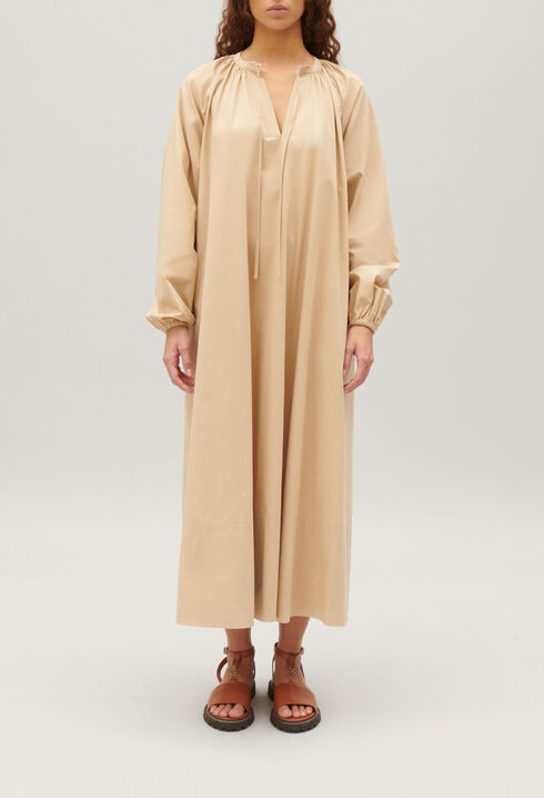 Vestido largo oversize arena