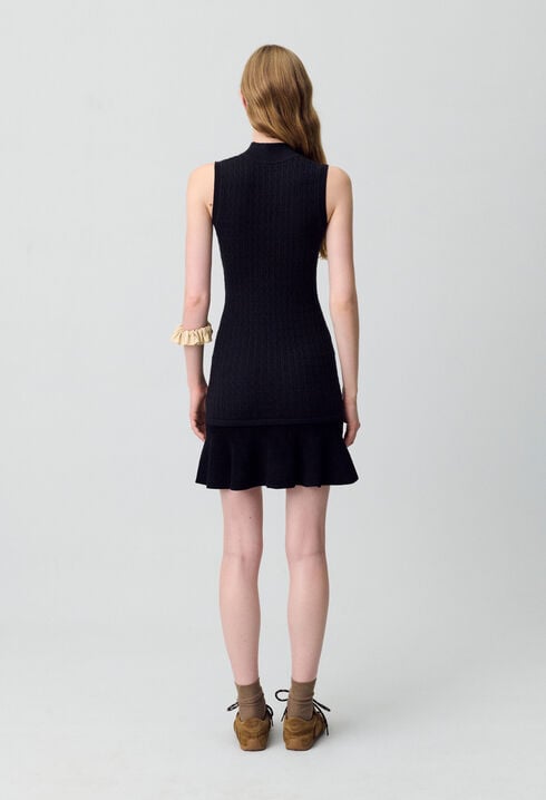 Vestido de punto con cuello alto