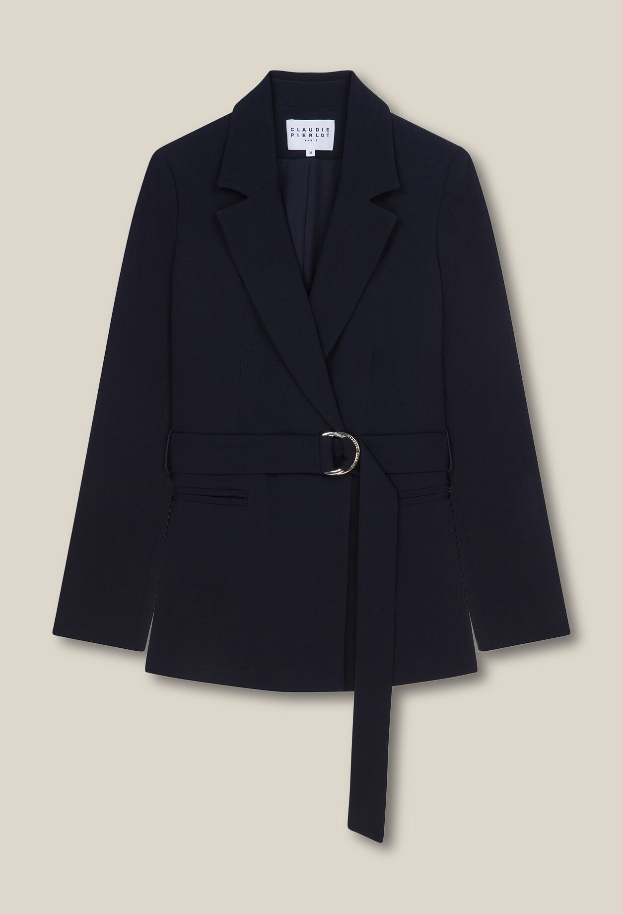 Chaqueta sastre lisa entallada 