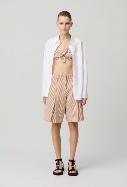 Top bandeau a rayas