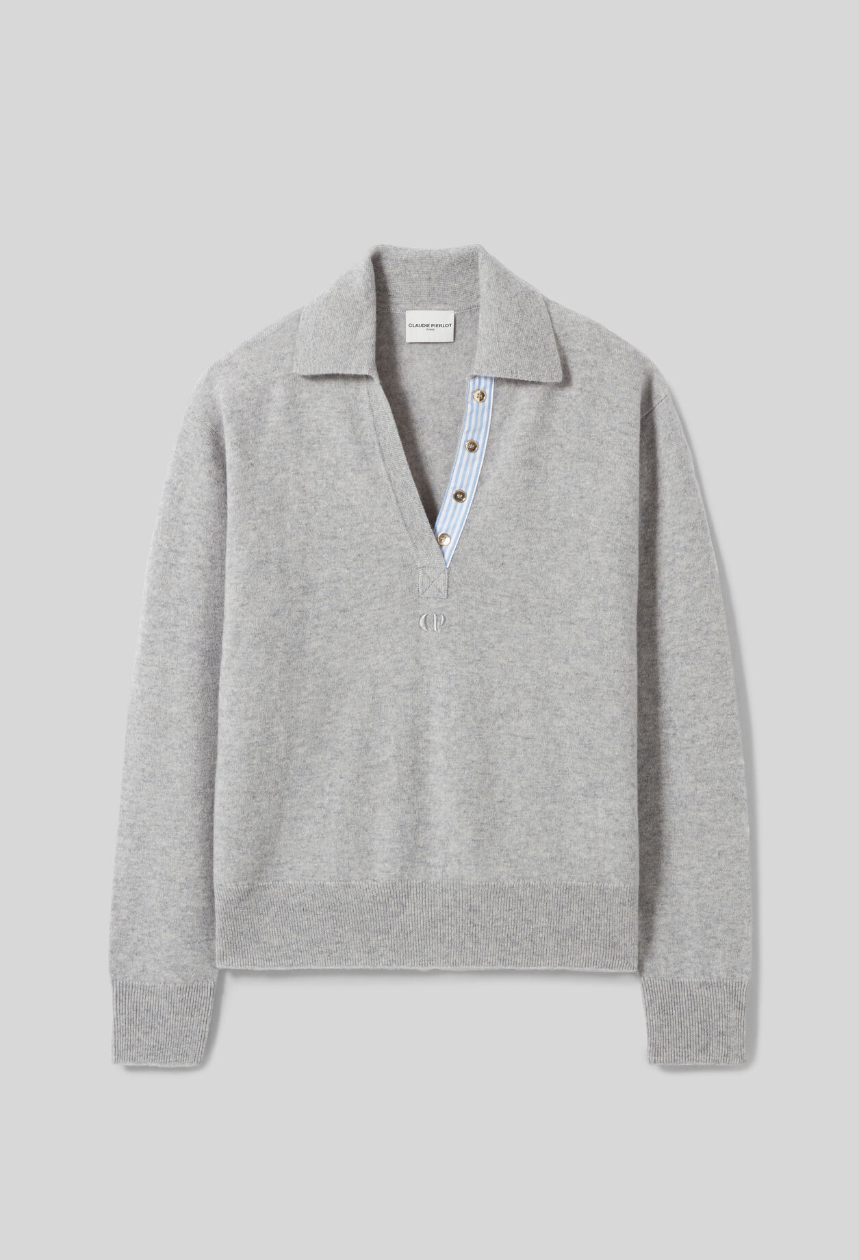 Jersey de lana con cuello de polo